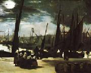 Edouard Manet Moonlight over the Port of Boulogne oil painting